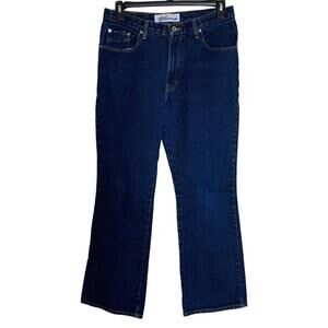 Vintage Express Bleus Y2K Flare Embellished Pocket Blue Denim Jeans Size 11/12 R